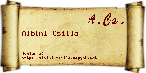 Albini Csilla névjegykártya